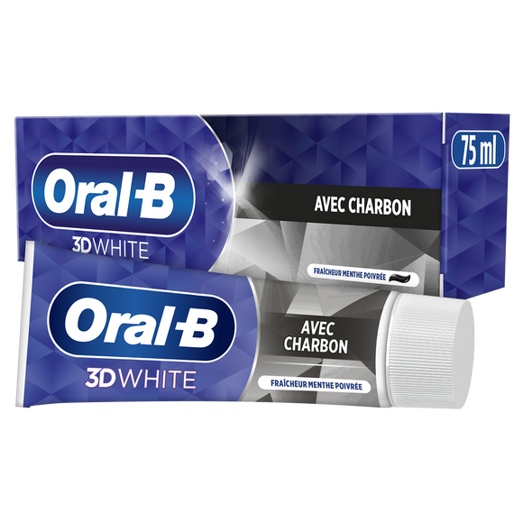 Dentifrice white charbon ORAL-B 3d 75ml