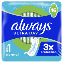 Serviettes hygiéniques ultra jour normal taille 1 ALWAYS x16