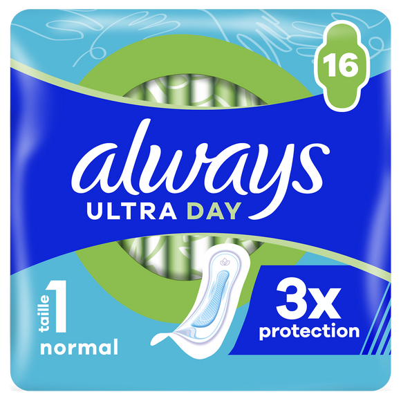 Serviettes hygiéniques ultra jour normal taille 1 ALWAYS x16