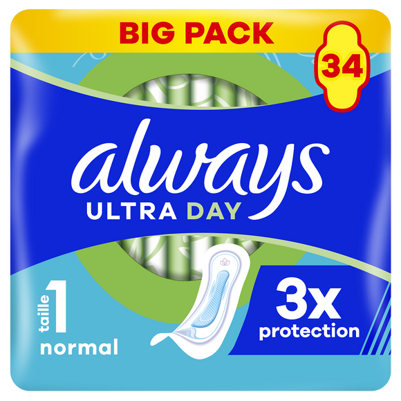 Serviettes hygiéniques ultra long taille 1 ALWAYS x34