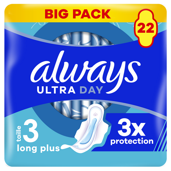 Serviette ultra nuit ALWAYS taille 3 ailettes x22