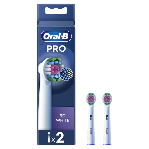 Brossettes pro 3D white pour brosses à dents ORAL-B 2unités
