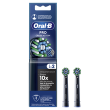 Brosettes pro cross action noire pour brosse.dent ORAL B x2