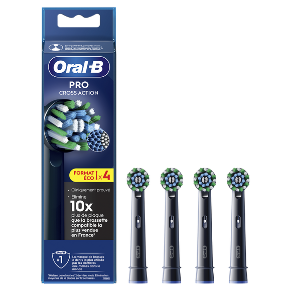 Brossettes Noires Pour Brosse à Dents ORAL-B Pro x4