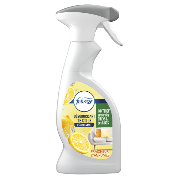 Febreze fraîcheur d'agrumes spray désinfectant désodorisant textile375ml