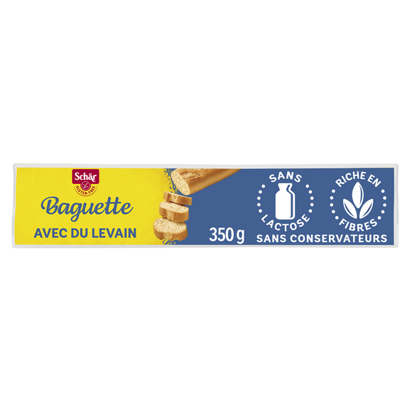 Baguette sans gluten et sans lactose SCHÄR, 2 unités, 350g