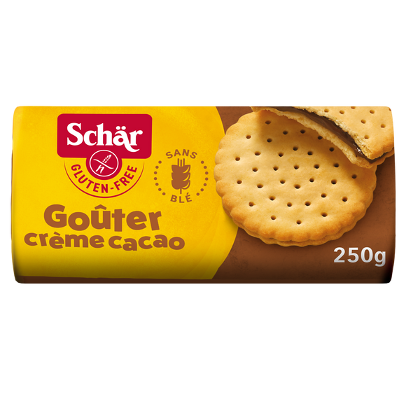 Biscuit Goûter à la crème de cacao sans gluten SCHÄR, 250g