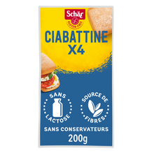 Ciabatta petits pavés précuits sans gluten DR SCHAR étui de 2 soit 200g