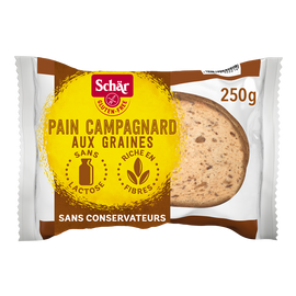 Pain campagnard aux graines sans gluten DR SCHÄR, 250g