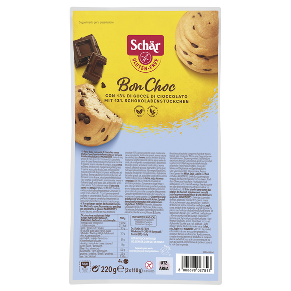 Pain brioché sans gluten aux pépites de chocolat SCHAR, 220g