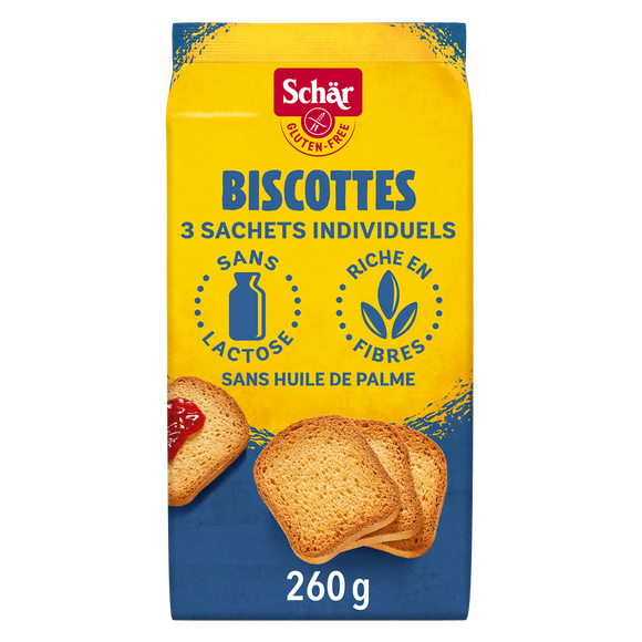 Biscottes Fette Biscottate sans gluten DR SCHAR, 260g