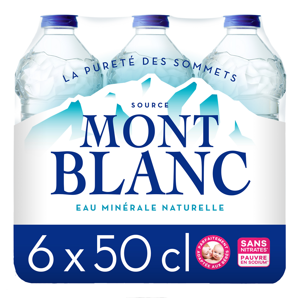Eau minérale Mont blanc 6x50cl