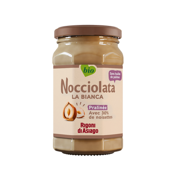 Pâte à tartiner aux noisettes bio NOCCIOLATA bianca, 250g
