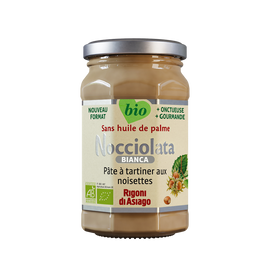 Pâte à tartiner aux noisettes bio NOCCIOLATA bianca, 250g