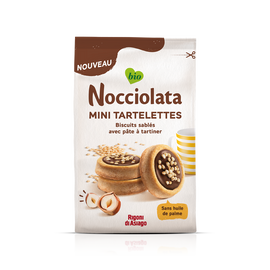 Gâteaux mini tartelettes à la pâte à tartiner bio NOCCIOLATA, 250g