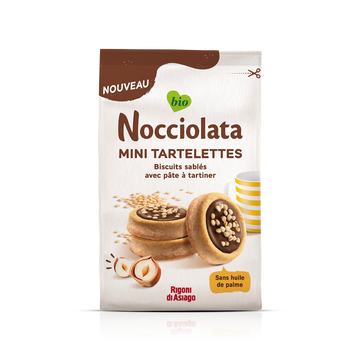 Gâteaux mini tartelettes à la pâte à tartiner bio NOCCIOLATA, 250g