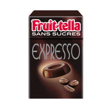 Bonbons sans sucre goût expresso FRUIT-TELLA, boîte de 49g