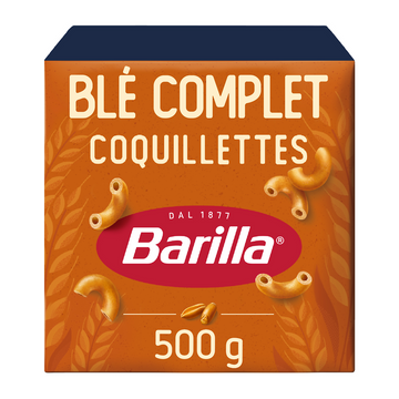 Pâtes Coquillettes au blé complet Integrale BARILLA - 500g