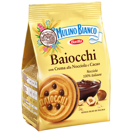 Biscuits Baiocchi fourrés aux noisettes & cacao MULINO BIANCO - 260g
