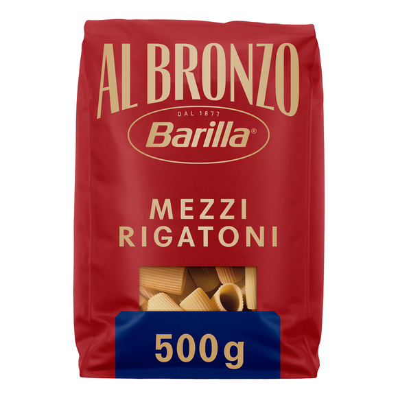 Pâtes premium Mezzi Rigatoni Al Bronzo BARILLA 500g