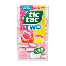 Bonbons TIC TAC TWO saveur framboise citron, x38 pastilles