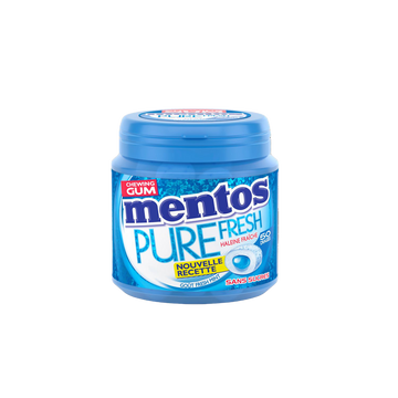Chewing-gum Pure Fresh Mint s/sucres MENTOS, 50 dragées 100g