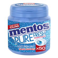 Chewing-gum Pure Fresh Mint s/sucres MENTOS, 50 dragées 100g