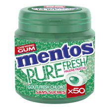 Chewing-gum Pure Fresh Chlorophylle sans sucres MENTOS, 50 dragées - 100 g