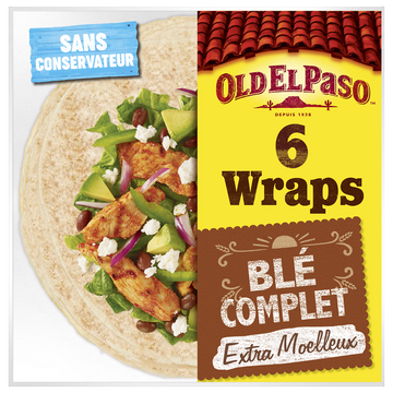 Wraps de blé complet x6 OLD EL PASO 350g