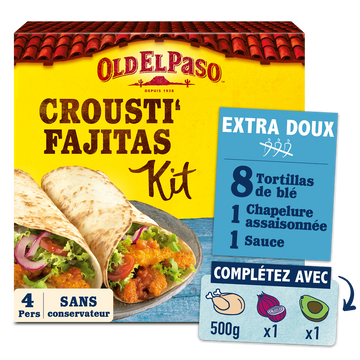 Kit crousti fajitas extra doux OLD EL PASO 521g
