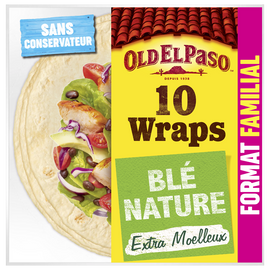 Wraps de blé nature format familial x10 OLD EL PASO 580g