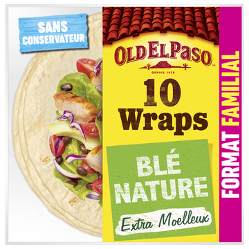 Wraps de blé nature format familial x10 OLD EL PASO 580g