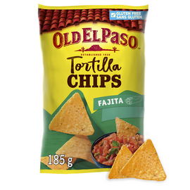 Chips tortilla fajita OLD EL PASO 185g