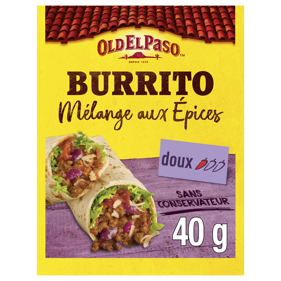Mélange d'épices pour burritos OLD EL PASO 40g