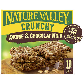 Barres céréales Crunchy avoine & chocolat NATURE VALLEY 5x42g