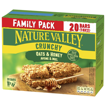 Barre céréales crunchy avoine & miel NATURE VALLEY x10 420g
