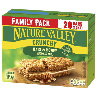 Barre céréales crunchy avoine & miel NATURE VALLEY x10 420g
