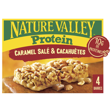 Barres céréales Protéine caramel & cacahuètes NATURE VALLEY, 4x40g