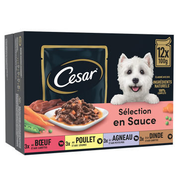 Sachets fraîcheur chien Sélection en sauce PEDIGREE - 12x100g