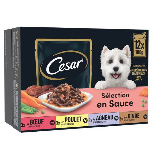 Sachets fraîcheur chien Sélection en sauce PEDIGREE - 12x100g