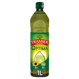 Huile optima olive + tournesol TRAMIER, Bouteille 1L