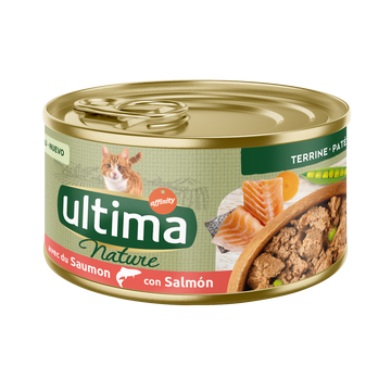 Sachets fraîcheur pour chat mono conserve repas Saumon ULTIMA NATURE,85g