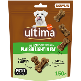 Friandises Biscuits Plaisir Light pour Petit Chien ULTIMA, 150g