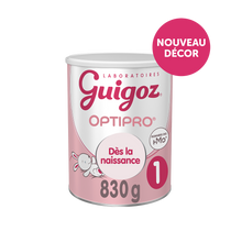 GUIGOZ OPTIPRO - Lait infantile en poudre 1er âge, de 0 à 6 mois - 830g