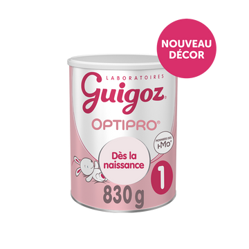 GUIGOZ OPTIPRO - Lait infantile en poudre 1er âge, de 0 à 6 mois - 830g