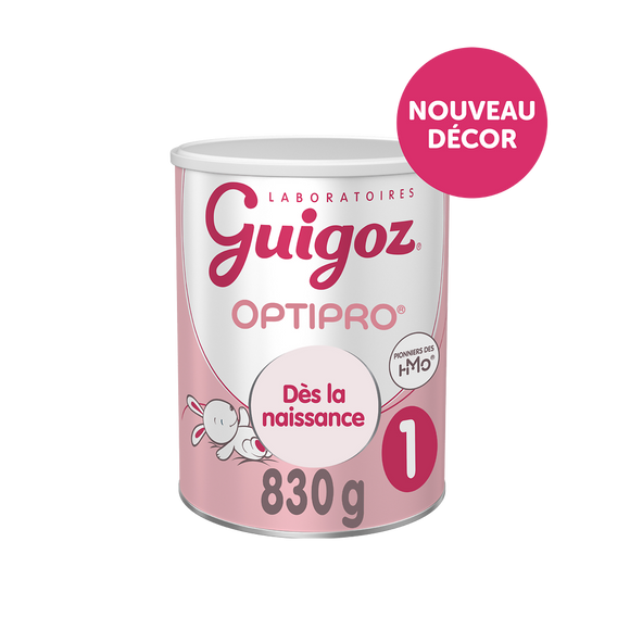GUIGOZ OPTIPRO - Lait infantile en poudre 1er âge, de 0 à 6 mois - 830g