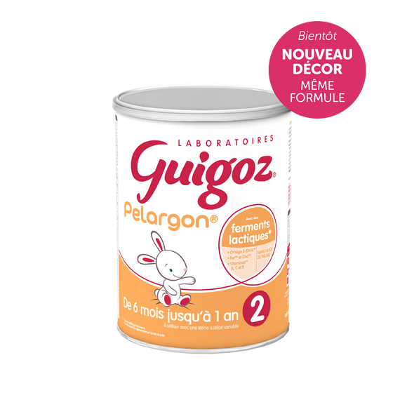 GUIGOZ PELARGON - Lait infantile en poudre 2ème âge, de 6 à 12 mois -780g