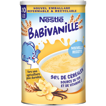 Céréales BABIVANILLE Vanille 10M+ NESTLE - 400g