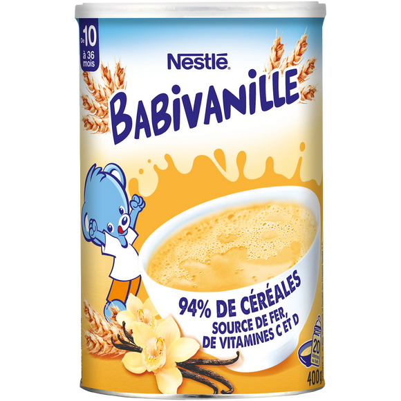 NESTLE BABIVANILLE - Céréales infantiles à la vanille, dès 12 mois - 400g