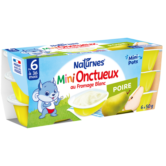NESTLE P'TIT ONCTUEUX - P'tit onctueux poire, de 6 à 12 mois - 6x50g